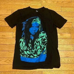 ❤️2/$30❤️[M] Billie Eilish T Shirt Press Photo Portrait Logo  Official Black